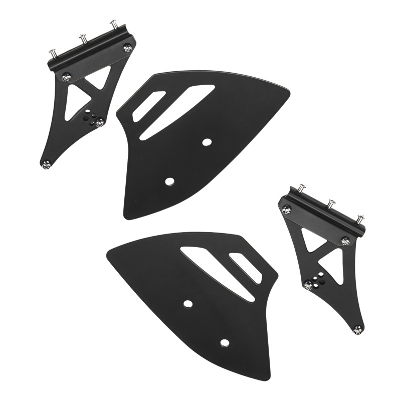 Universal Car Rear Wing for Sedan, No-Drill Aluminum Alloy Clip-On Modified Spoiler Wing Decoration