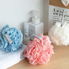 Wholesale Large Size Shower Bath Balls High-End Non-Dispersing Bath Flower Balls Cute Scrub Bath Foaming Shower Balls for Women