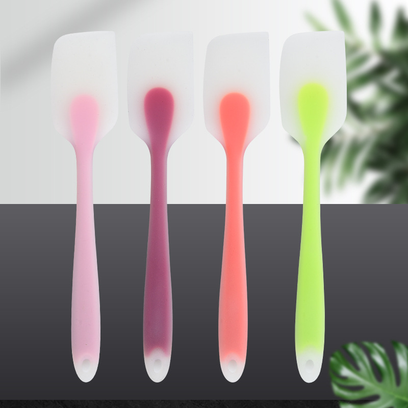 Herramientas para hornear pastel translúcido de una pieza, raspador de crema plano, espátula grande, remover