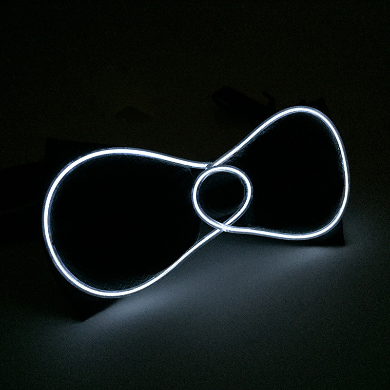 Corbata luminosa EL suministros para Halloween fiesta LED corbata brillante luminiscente al por mayor