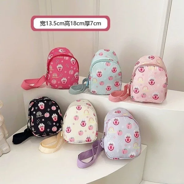 Children's Chest Bag, Girl's Travel Backpack, 3-6 Year Old Baby's Cute and Stylish Small Shoulder Bag, Girl's Crossbody Bag