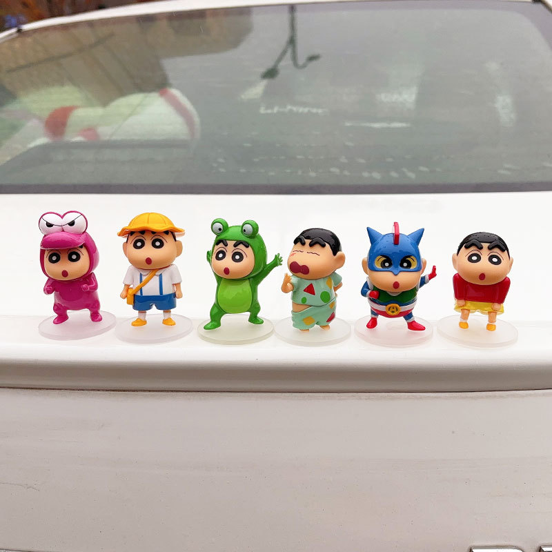 (2개) 크레용 작은 새 소스 변성 시리즈 자동차 장식품 유행 놀이 손으로 만든 블라인드 박스 인형 장난감