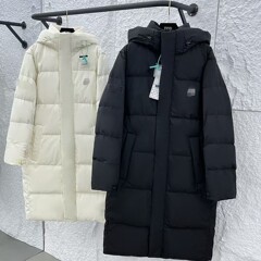 莆田高端本MLB小标长款羽绒服男女同款90白鸭绒防寒连帽大衣外套