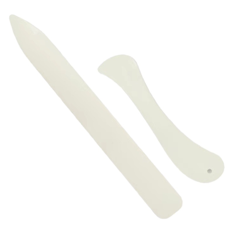 Plastic imitation ox bone knife DIY card handmade creasing knife scratch knife origami knife study room tool 2-piece set