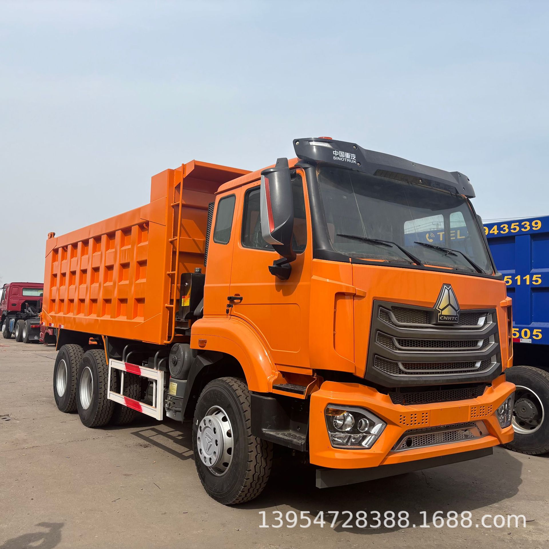 Used Sinotruk Dump Truck for Sale, Rear Eight-Wheel Dump Engineering Vehicle, Used Rear-Turn Howo Transport Export Vehicle