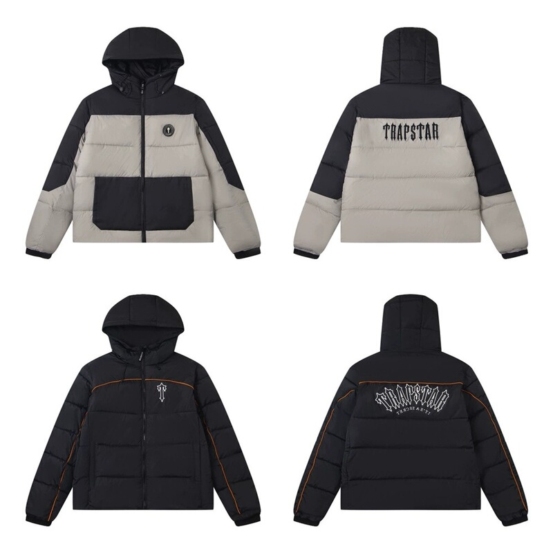 Trapstar Autumn and Winter Trendy High Street New Heavy Embroidery Letter Trendy Casual Unisex Thickened Hooded Cotton Jacket Trapstar Autumn and Winter Trendy High Street New Heavy Embroidery Letter Trendy Casual Unisex Thickened Hooded Cotton Jacket