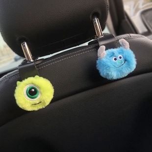 Big Eye hair monster car hook car multi-function rear car seat back storage cute car decoration