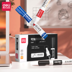 Reliable and durable whiteboard markers, red, black, blue, erasable whiteboard writing pens, large capacity writing pens for office writing and marking