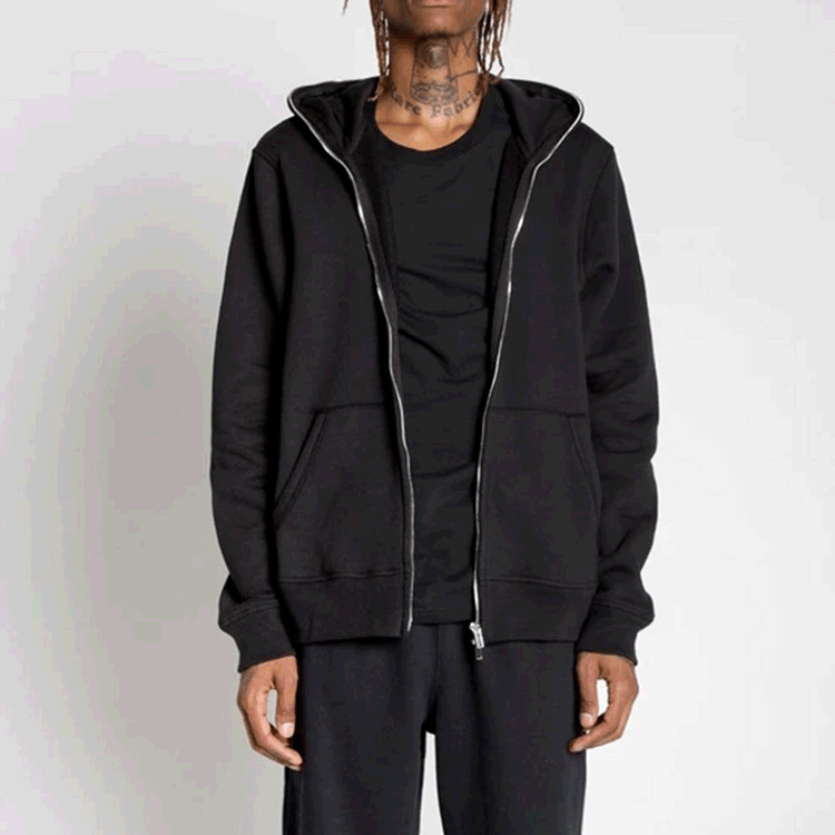 Batch Custom French Terry Sporty Style Cotton Full Zip Sweater for Men Custom Printed logo Hooded Sweater for Men