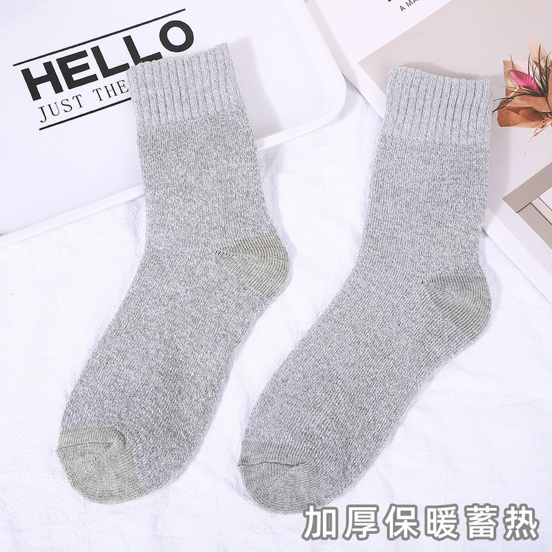 男女士袜子冬季加绒加厚蓄热保暖毛巾袜中筒毛圈袜地板袜户外登山|undefined
