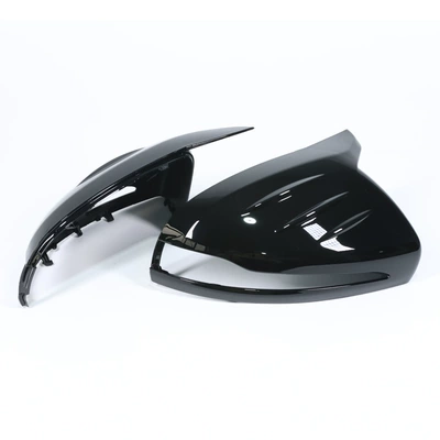 Suitable for 14-22 Mercedes-Benz C-Class E-Class rearview mirror housing GLC W205 rearview mirror housing right-hand drive horn-shaped rearview mirror cover (Other Automotive Exterior Supplies) - piano-black-1-pair-horn-replacement-right-hand-drive