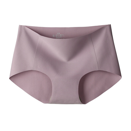 [24 Colors] Japanese Mid-Waist Muscle Seamless Underwear Women's Thin Modal Antibacterial Crotch Girls Underwear