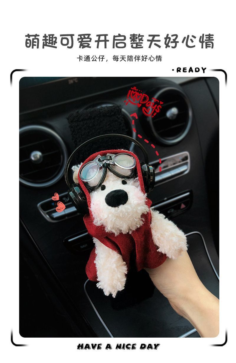 Cute West Highland Car Protective Cover, Car Seat Belt Shoulder Pad, Decorative Cartoon High-End Car Interior Accessories for Women