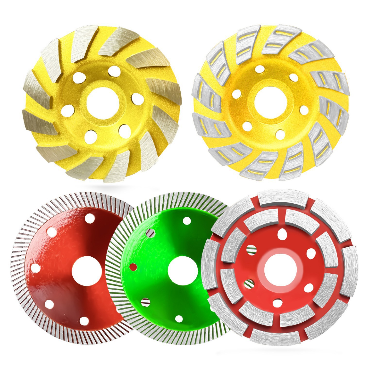 单双槽碗磨片金刚石磨片水泥石材混凝土打磨片双排磨轮磨盘杯盘片