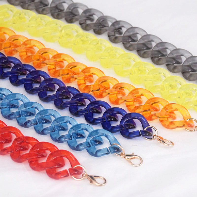 All Seasons Plastic Solid Color Sling Strap Bag Chain display picture 4