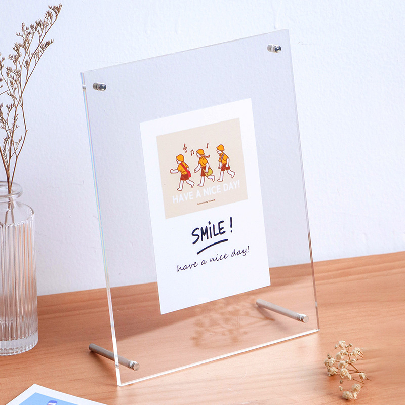 Double-sided rectangular acrylic photo frame postcard photo studio photo display A4 poster frame photo frame
