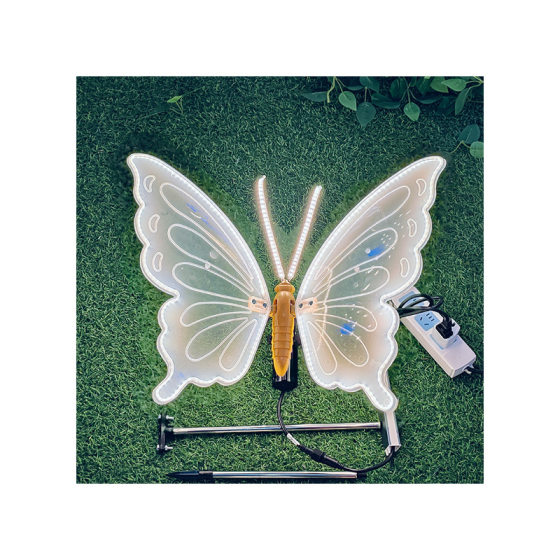 Foreign trade hot 60cm dynamic butterfly outdoor waterproof landscape lamp warm light color park scenic spot display lamp