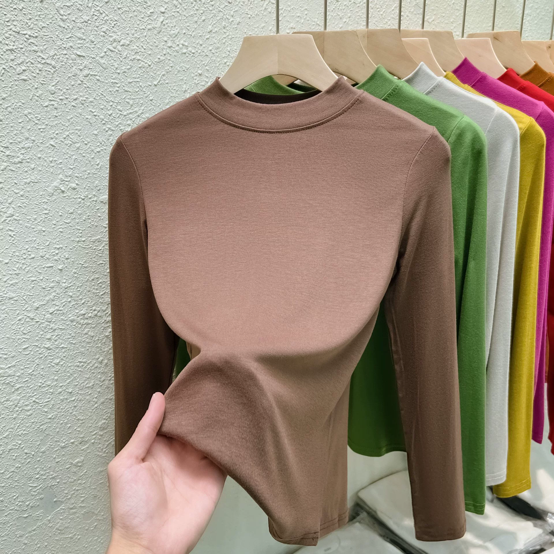 Весенний и осенний маленький воротник с длинными рукавами, нижняя рубашка