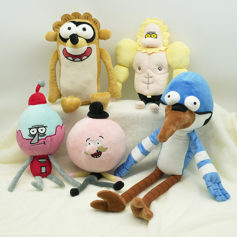 Cross-Border New Product: Tengbing Park Regular Show Plush Toy Doll Cartoon Monster Raccoon Doll
