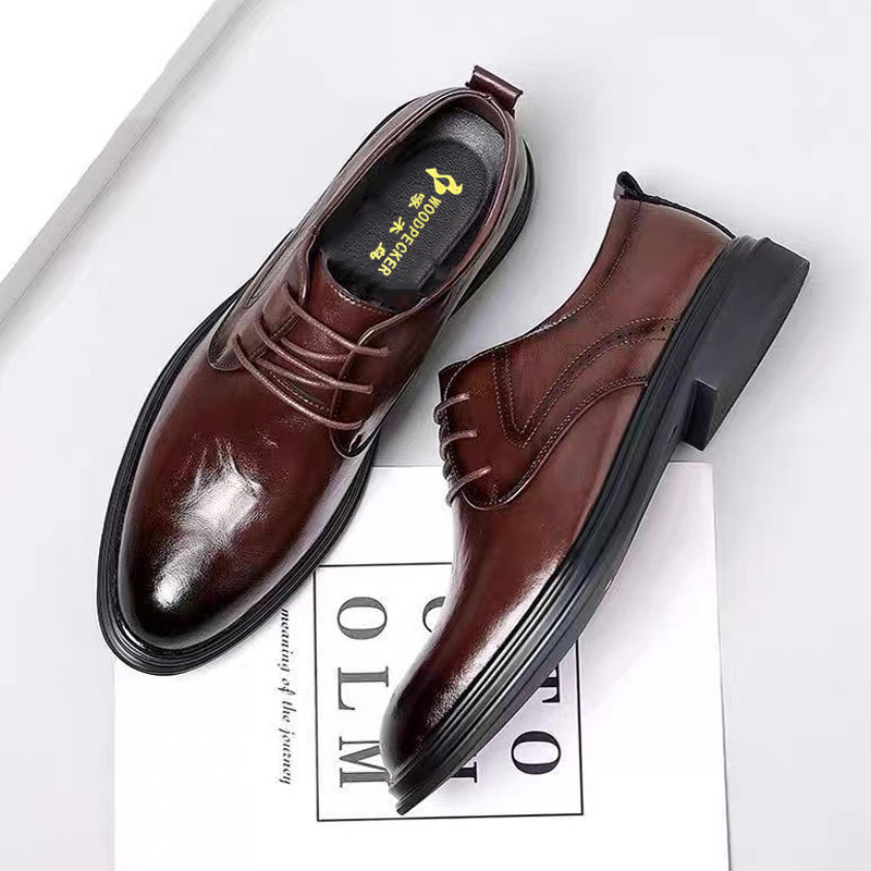 Men’s Formal Leather Shoes Soft-soled Business Versatile British Style_voghion.com
