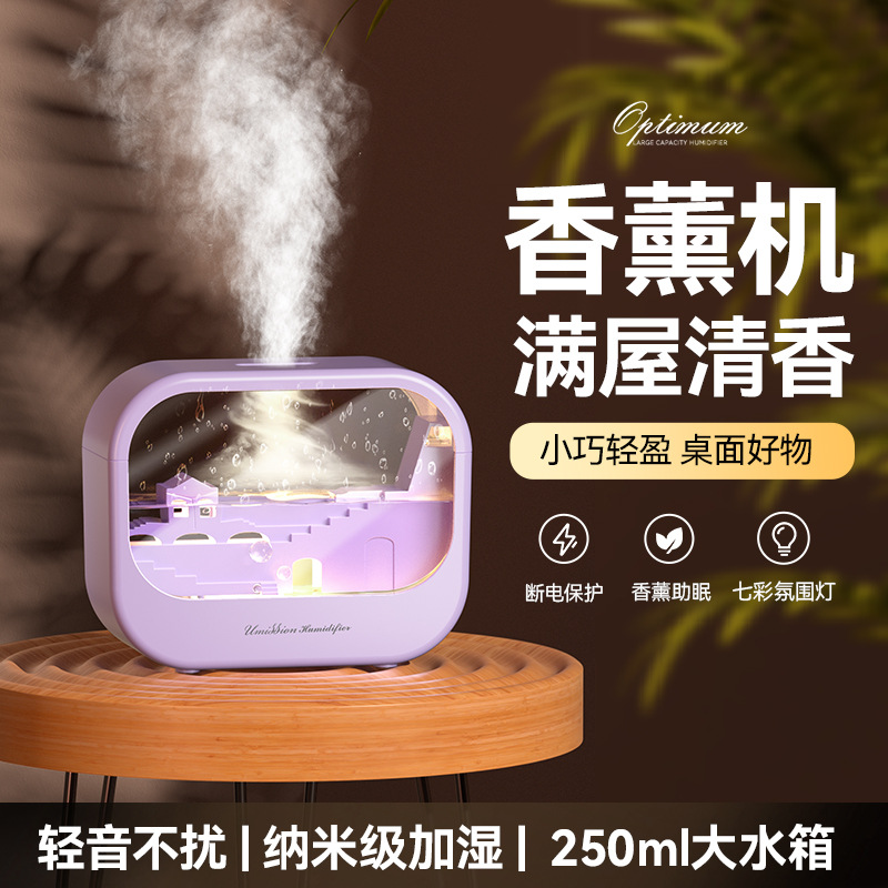 안개비 미니 정원 - 몽환적인 보라색