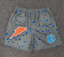 EE print mesh drawstring shorts e182 detail