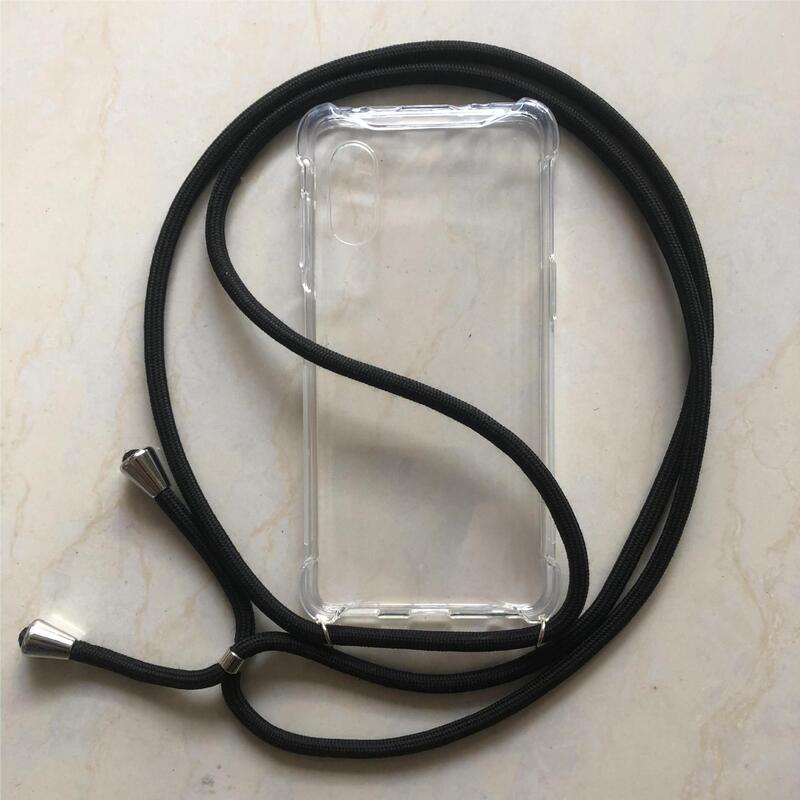 Four-corner drop-resistant thickened transparent TPU phone case for Samsung XCover Pro with 1.6 m lanyard protective case Four-corner drop-resistant thickened transparent TPU phone case for Samsung XCover Pro with 1.6 m lanyard protective case