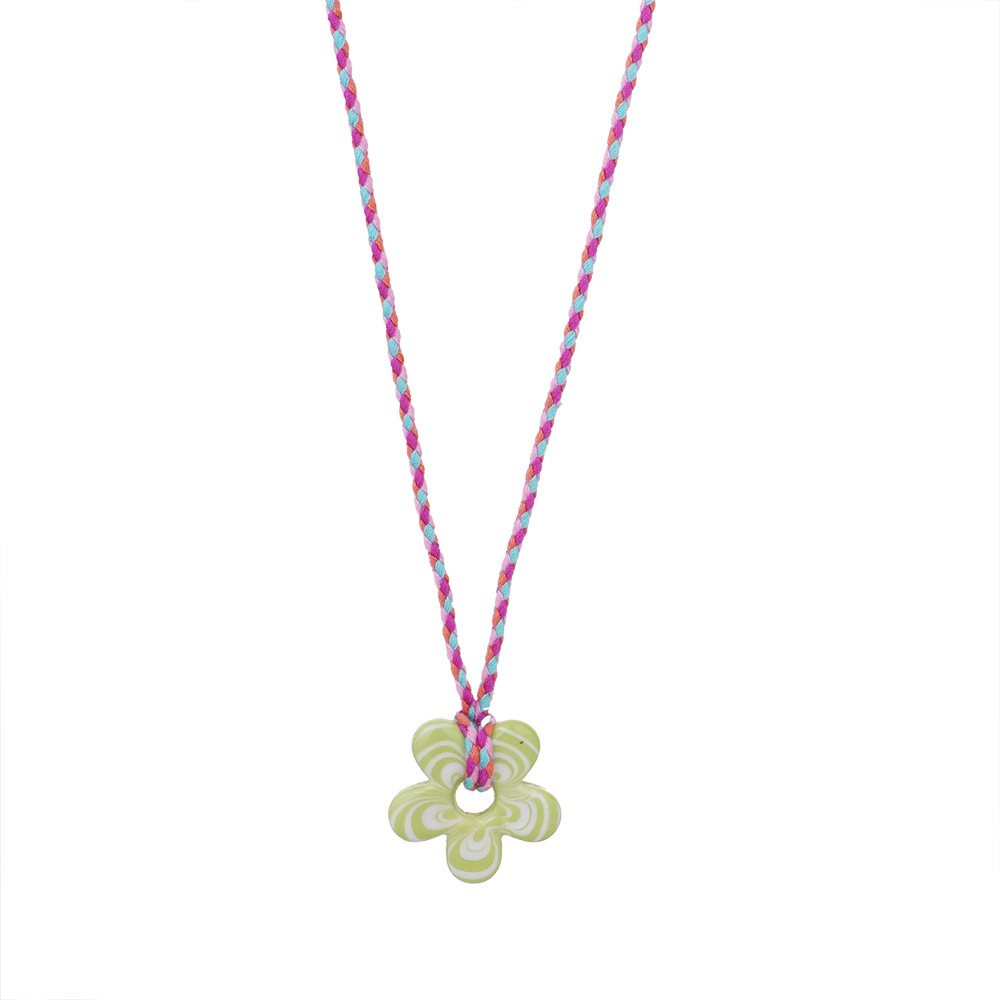 10g Weight glass Pendant Material Pendant Necklace Classification rope Chain Material Woven Chain Chain Type 1 Piece Quantity Holiday, Daily Occasion glass, rope Material Flower Pattern Women's Gender Plating Design Vintage Style, Classic Style Style Vintage Style Classic Style Flower Glass Rope Woven Chain Pendant Necklaces Wholesale 11