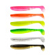 6 Colors Paddle Tail Fishing Lures Soft Plastic Baits Fresh Water Bass Swimbait Tackle Gear