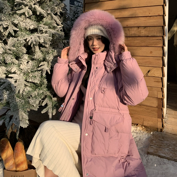 Purple (purple real fox fur collar)