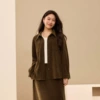 Yellow coffee color [Coat QK4161]
