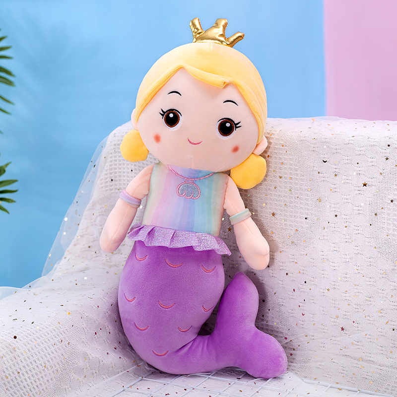 Al por mayor sirena princesa muñeca almohada muñeca niñas lindo juguete de peluche regalo para niños muñeca dormida