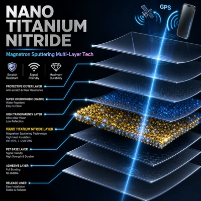 Automotive Film, Insulation, High-Definition Front Windshield Privacy Film