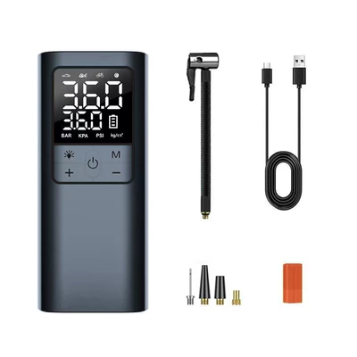 Car Air Pump Portable Car Air Pump High Power Electric Tire Air Pump Multi-Function Air Pump (Hava nasosu) - upgraded-wireless-charging-model