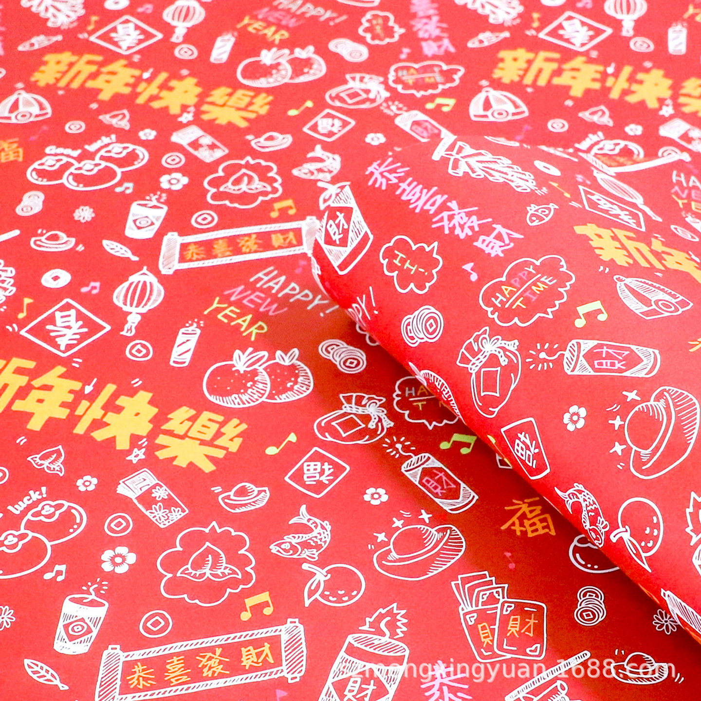 Caja de regalo de regalo de Año Nuevo gran papel de embalaje de cumpleaños rojo embalaje de flores decorativas hechas a mano papel de color