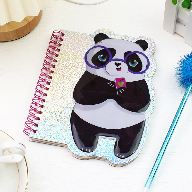 PVC esponja tridimensional burbuja pegatinas cubierta láser bobina libro lindo patrón animal de dibujos animados bloc de notas se puede personalizar