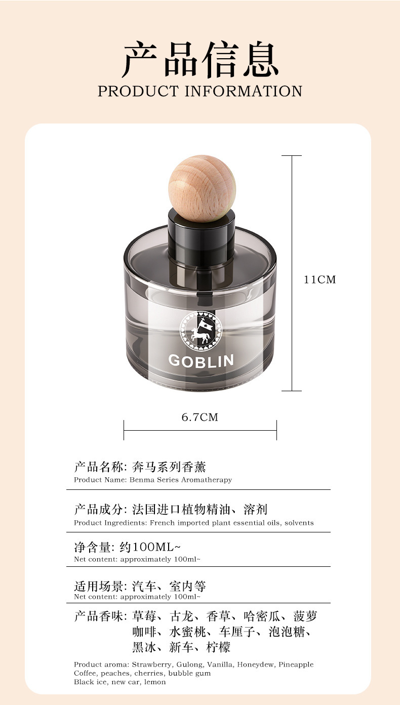 Cross-border e-commerce, new car air freshener, long-lasting car fragrance, eliminates odors in the car and bathroom, suitable for pets