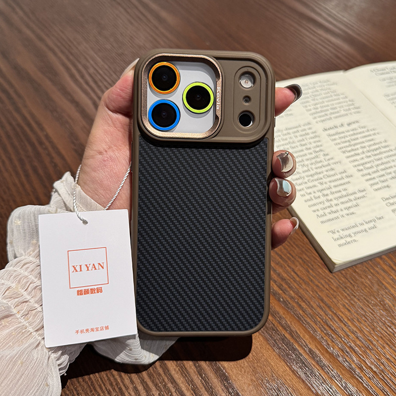 适用苹果17Pro手机壳碳纤维iphone16Promax手机壳磁吸新款创意大视窗15Pro镜头保护壳肤感男14PM手机套13外壳|undefined