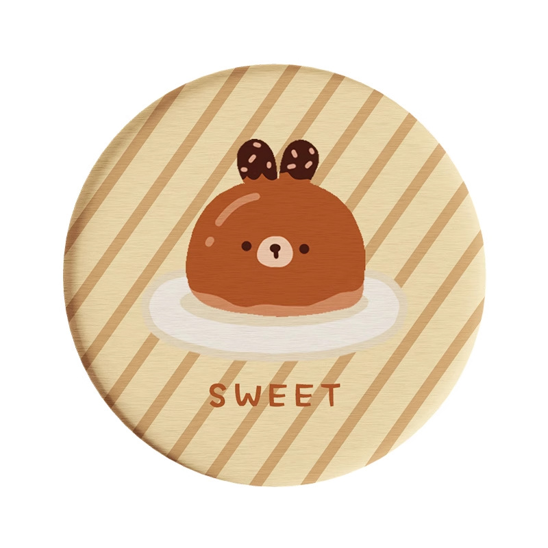 Posavasos de café de oficina de dibujos animados, posavasos de escritorio, posavasos de agua redondos, almohadillas absorbentes de agua de barro de diatomeas, encimera de secado rápido