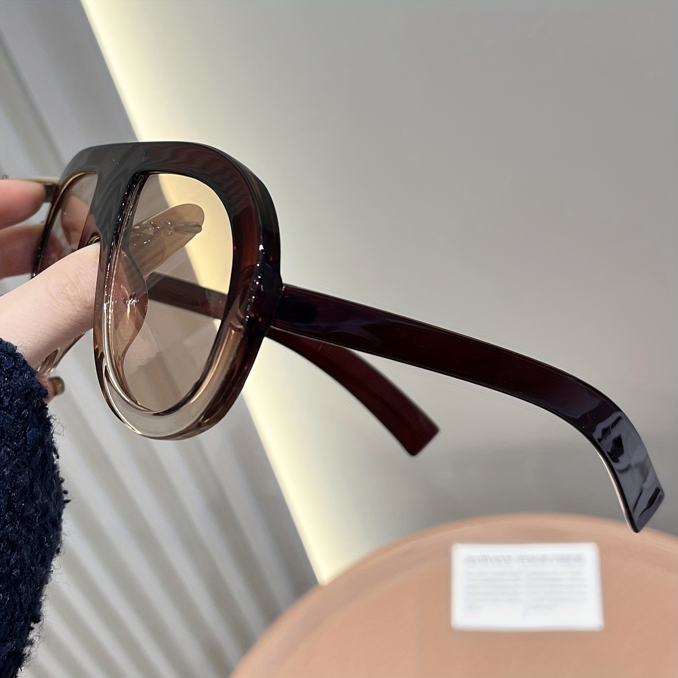 Stylish Oversized Aviator Sunglasses For Women Retro Uv Protection_voghion.com
