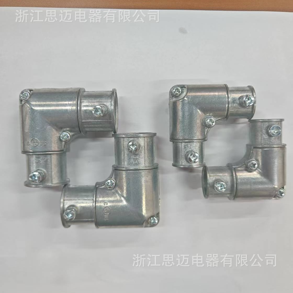 美标UL认证接头emt管接头90度弯管接头金属连接L型管接穿线管接头