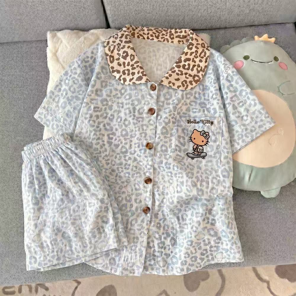 Leopard cat embroidery model [double short]