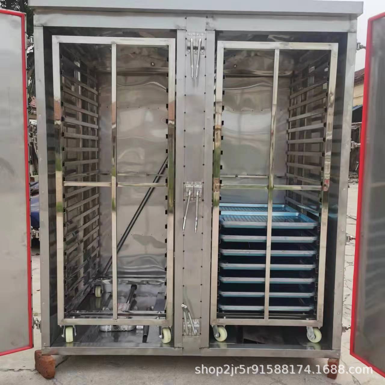 不锈钢蒸箱商用大型小型蒸柜蒸饭车双开门单门可蒸箱蒸房