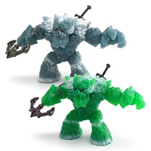 跨境仿真西方神话传说魔兽模型儿童认知绿冰怪蓝冰怪怪物摆件玩具