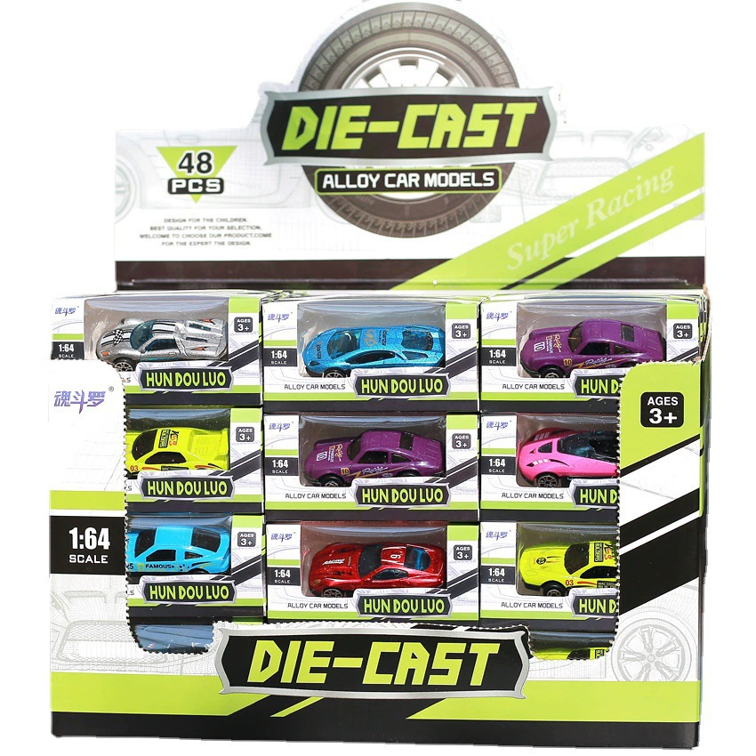 Die-cast Alloy Car Model, 1:64 Scale, 7 cm, Single Piece or Display Box