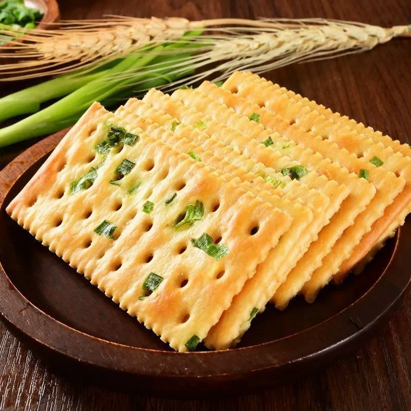 Кэш-несодержащие зелёные луковичные soda печенье для завтрака salted scallion печенье офисные закуски маленькие настройки оптом бесплатная доставка