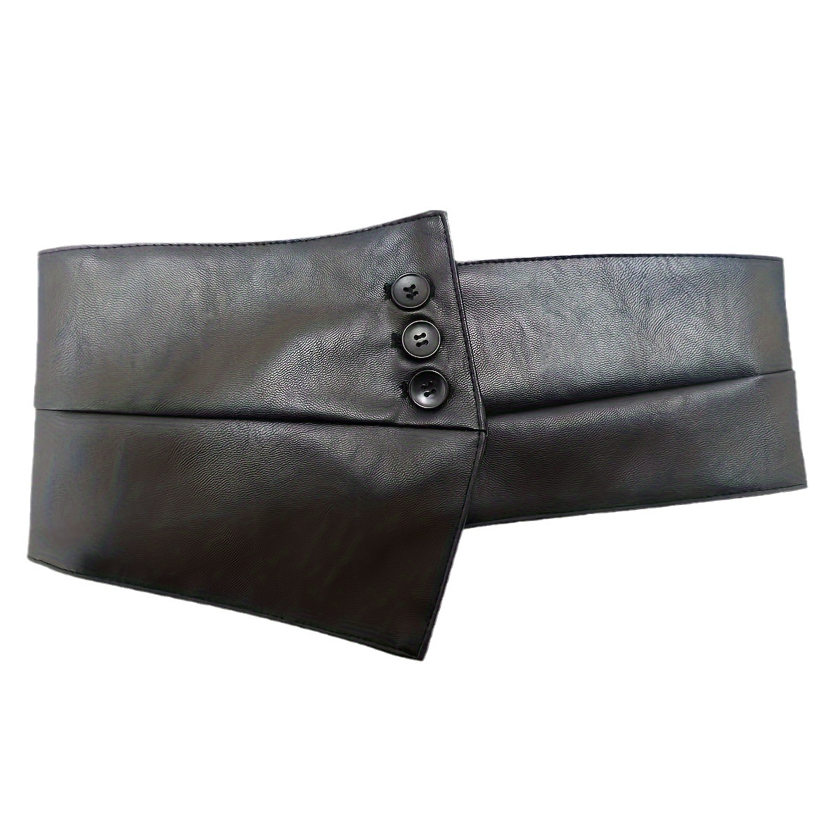 Schwarzer Gürtel Damenmode breit mit dekorativem Kleid Sohn Hemd Anzug elastisch_voghion.com