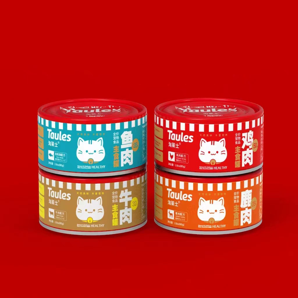 [Срок годности: март 2026] Корм для кошек Taolais, консервы 85 г, курица, рыба, говядина, полный набор питательных веществ из костей и мяса