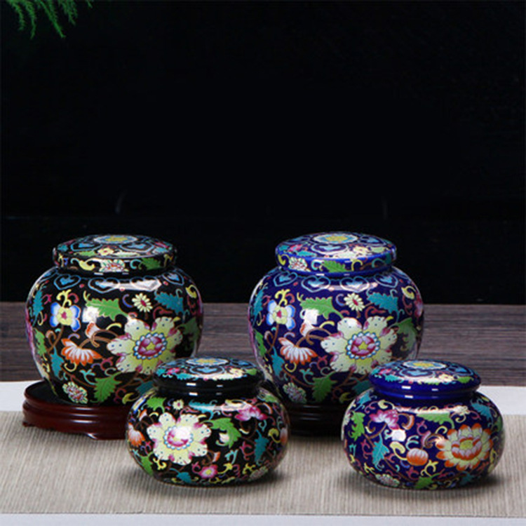 Enamel, porcelain small handheld retro tea