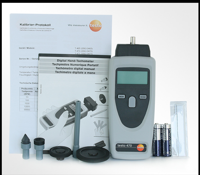Testo Testo460/465/470 Optical Tachometer Non-Contact Tachometer High-Precision Mechanical Tachometer